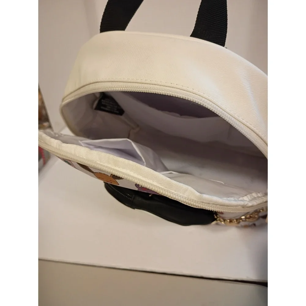 Pokemon Mini‎ Backpack with Poke Ball Coin Purse Pikachu Eevee White All Over.